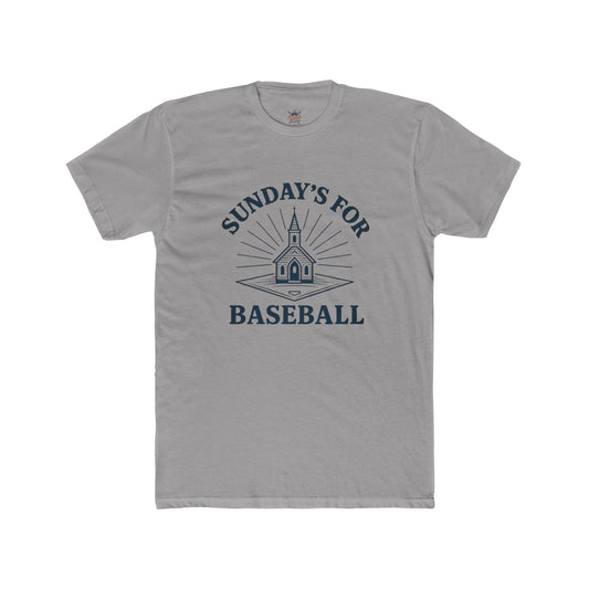 Unisex Cotton Crew Tee - Sunday's for Baseball T-Shirt, Casual Wear, Sports Fan Gift, Baseball Lover Shirt, Weekend Vibes, Everyday Comfort