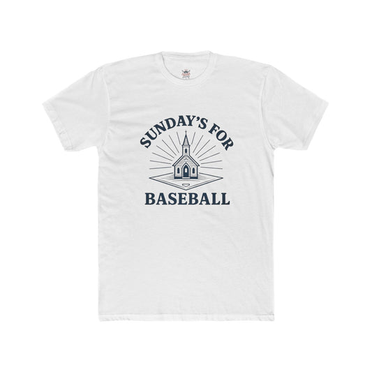 Unisex Cotton Crew Tee - Sunday's for Baseball T-Shirt, Casual Wear, Sports Fan Gift, Baseball Lover Shirt, Weekend Vibes, Everyday Comfort